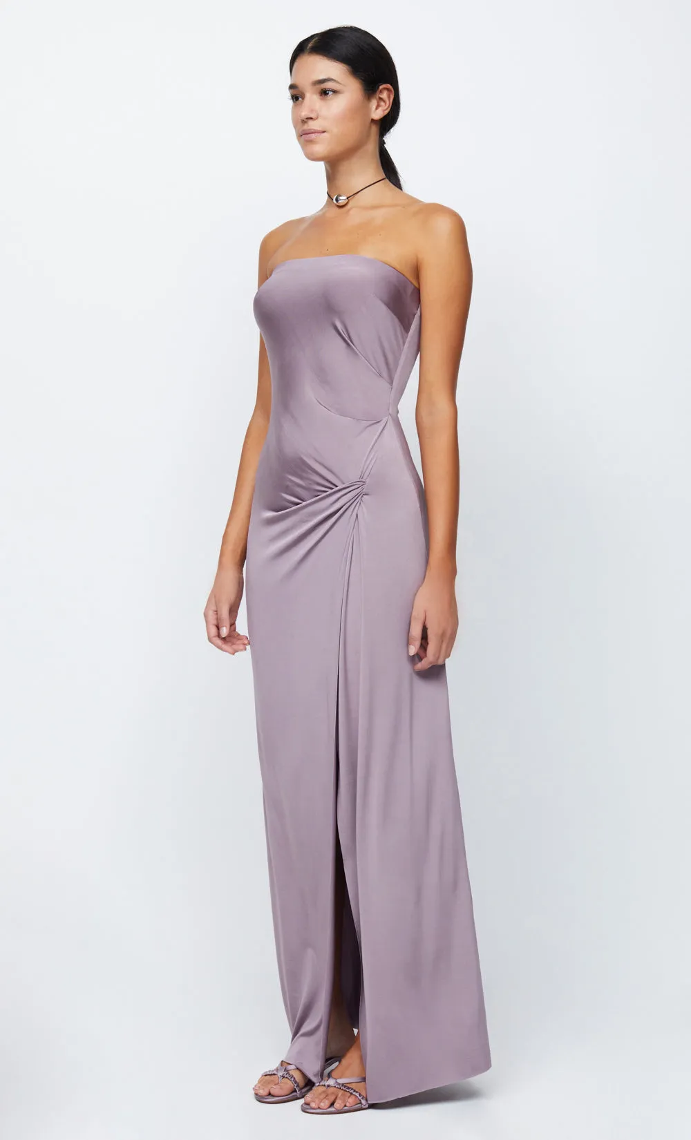 PETRA STRAPLESS MAXI DRESS - MAUVE