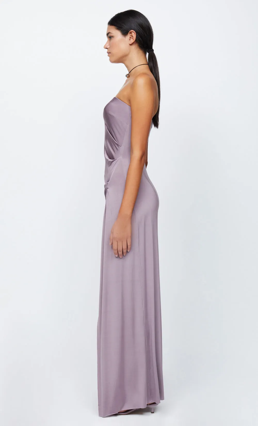 PETRA STRAPLESS MAXI DRESS - MAUVE