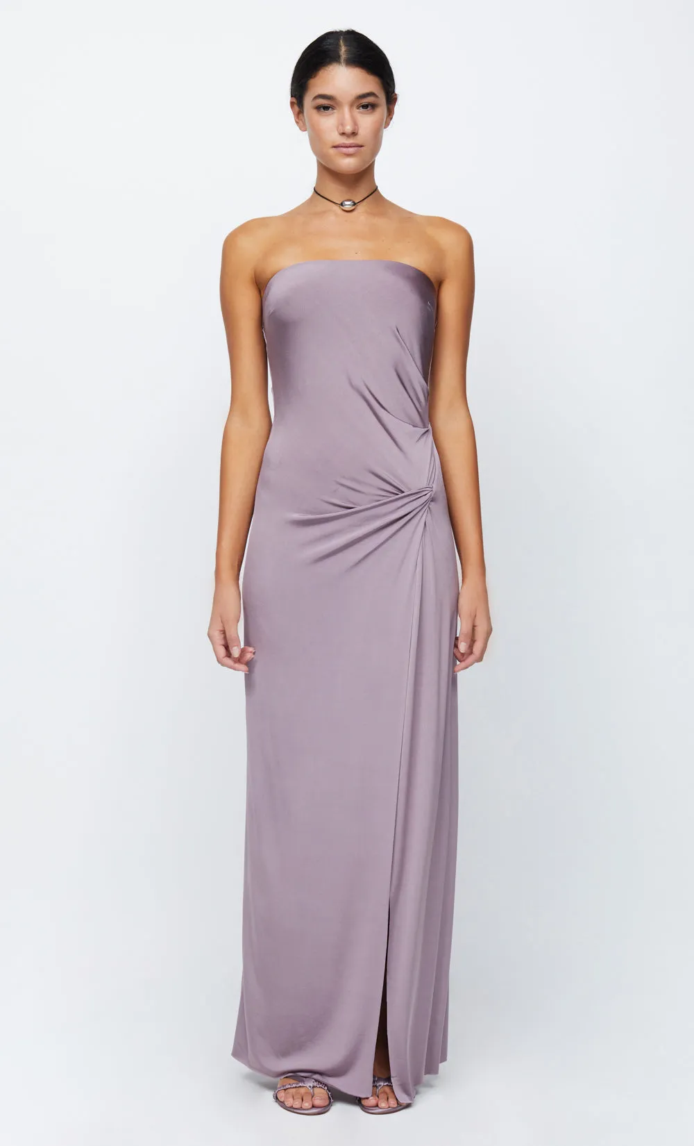 PETRA STRAPLESS MAXI DRESS - MAUVE