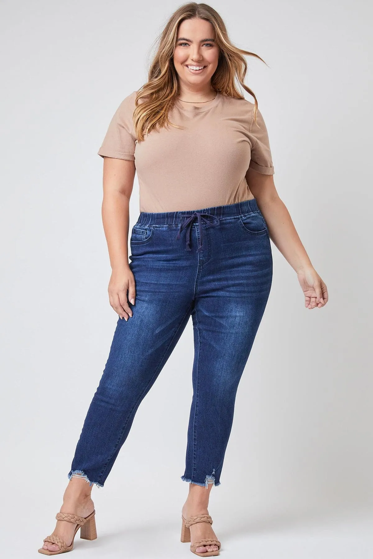 Plus Size Women's  Denim Ankle Jogger