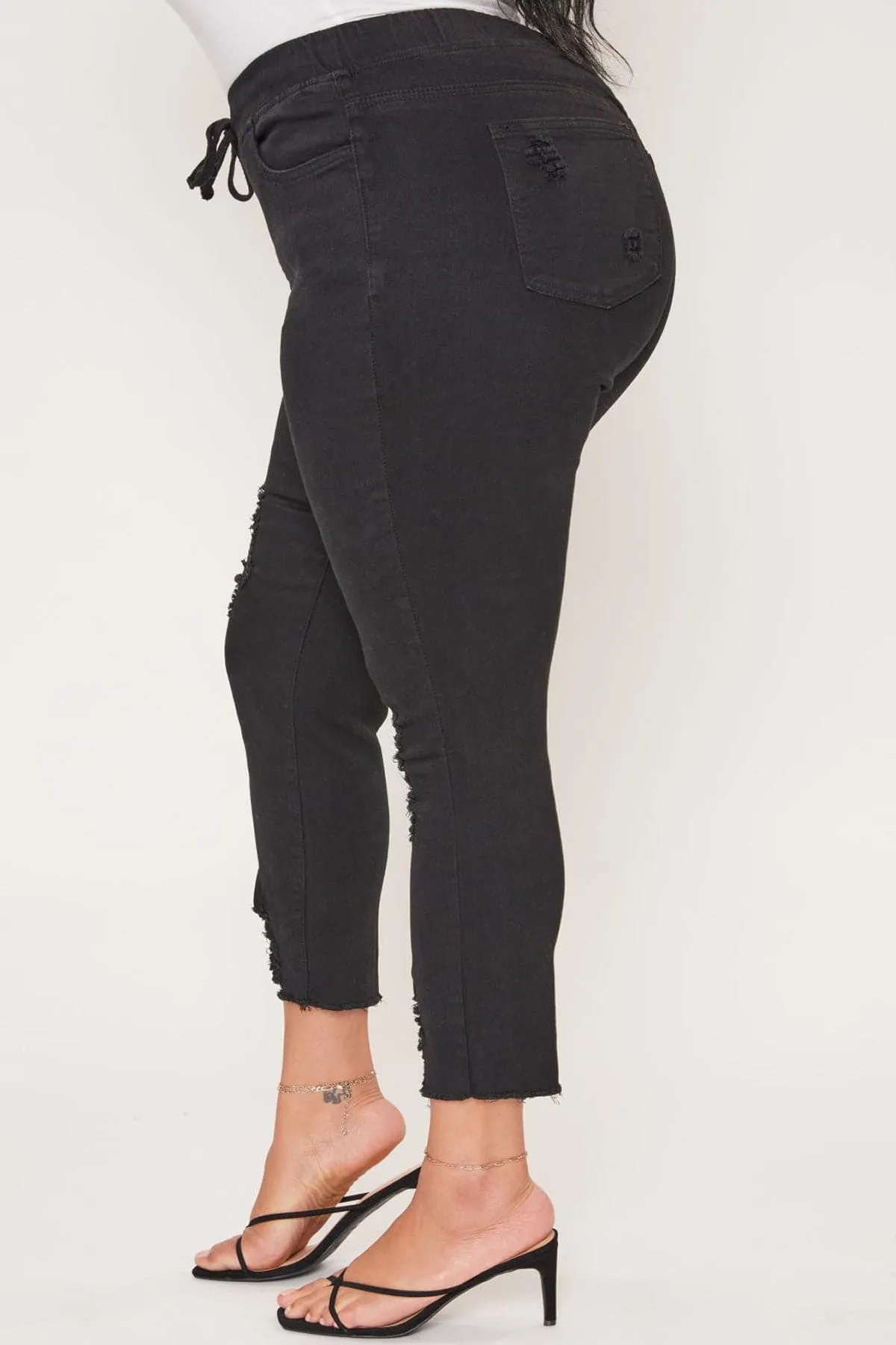 Plus Size Women's  Denim Ankle Jogger