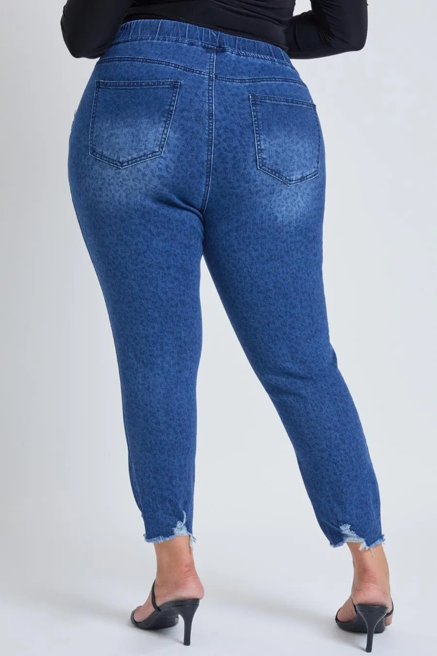 Plus Size Women's  Denim Ankle Jogger