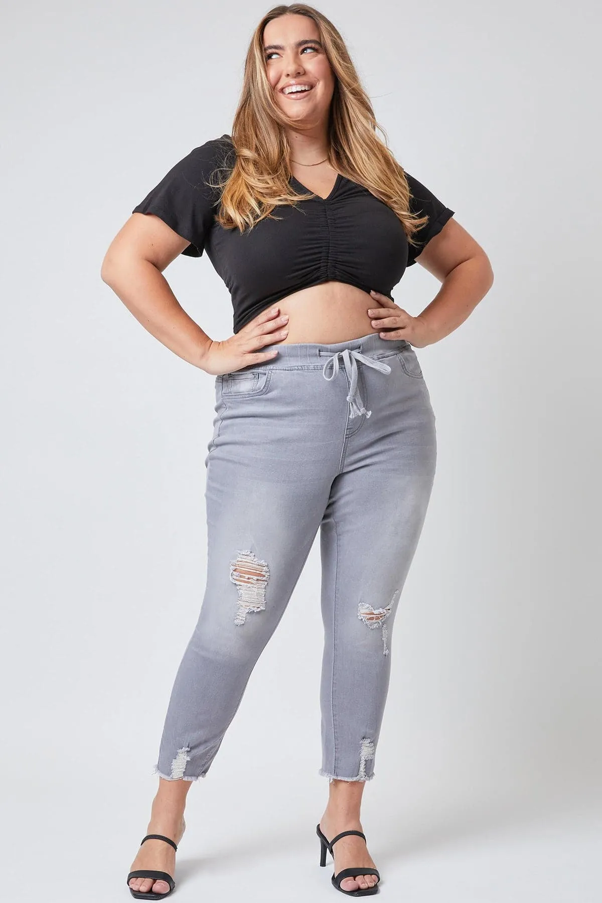 Plus Size Women's  Denim Ankle Jogger