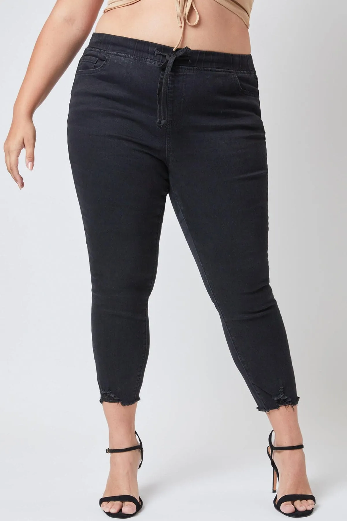 Plus Size Women's  Denim Ankle Jogger