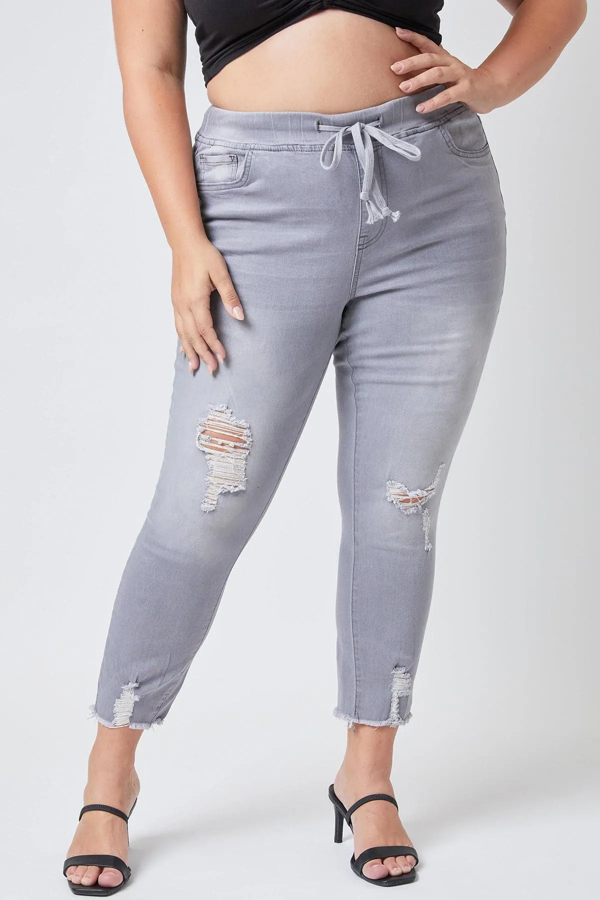 Plus Size Women's  Denim Ankle Jogger