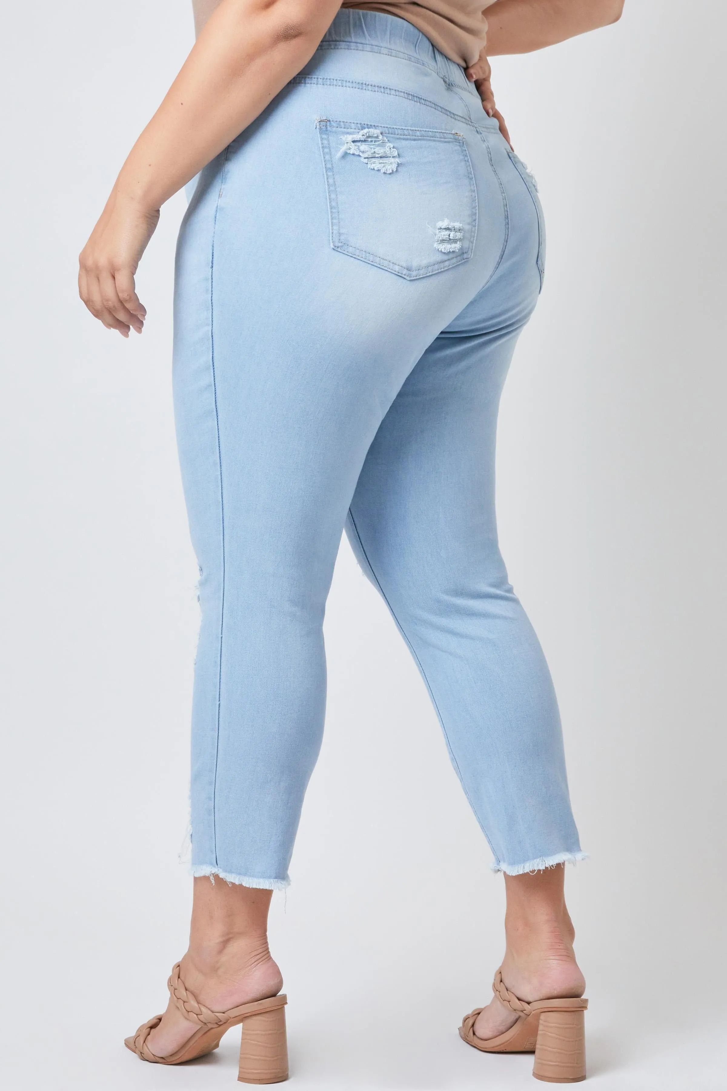 Plus Size Women's  Denim Ankle Jogger