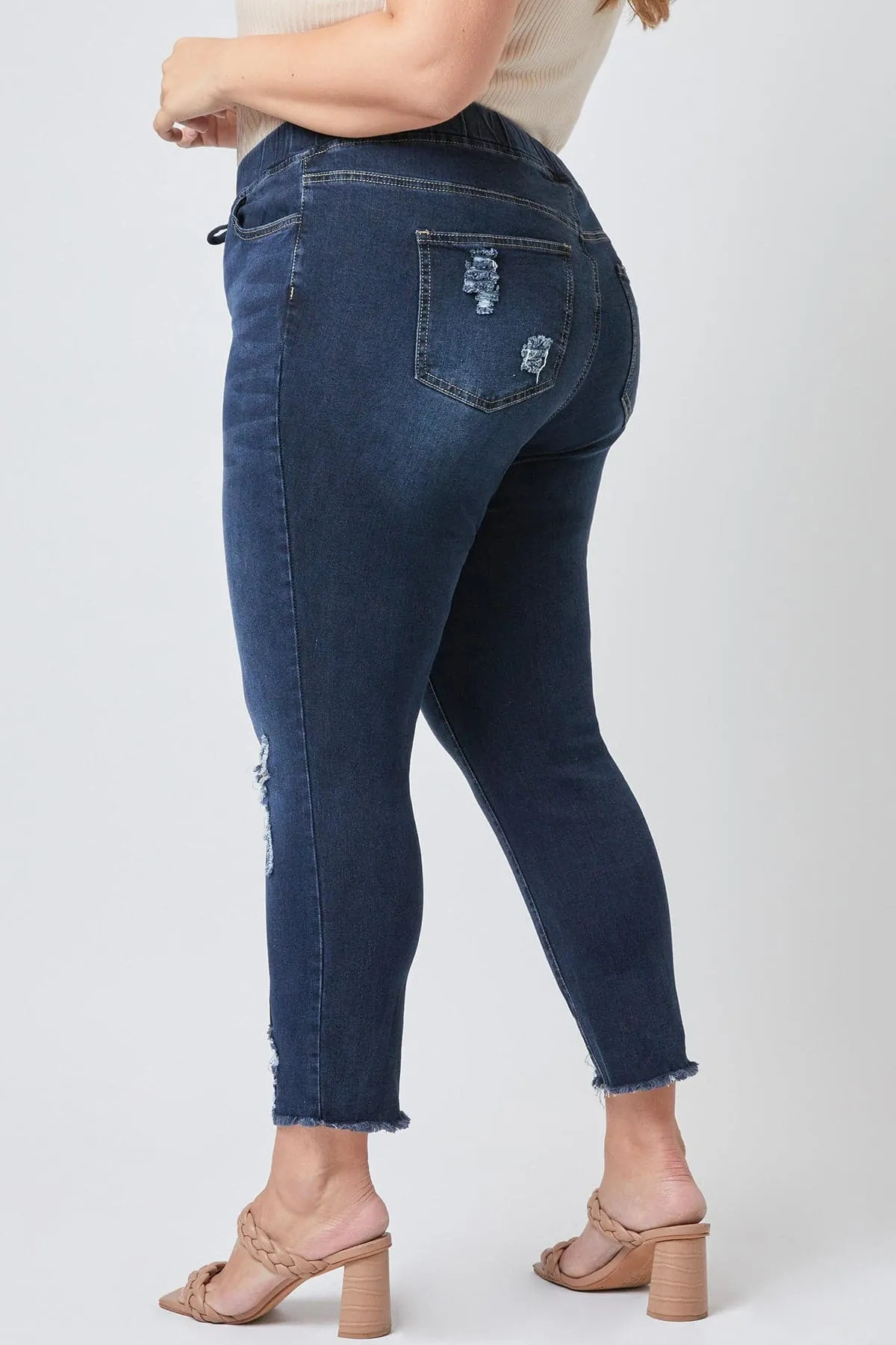 Plus Size Women's  Denim Ankle Jogger