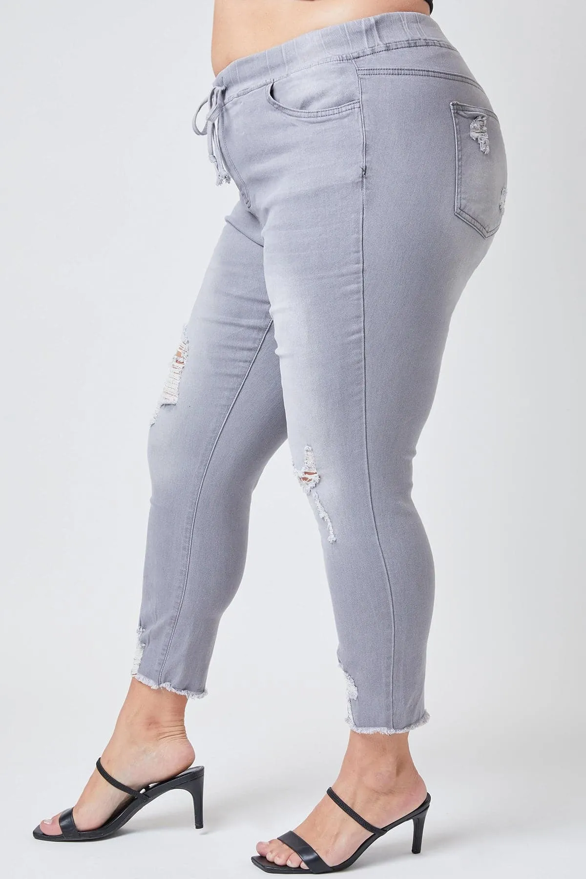 Plus Size Women's  Denim Ankle Jogger