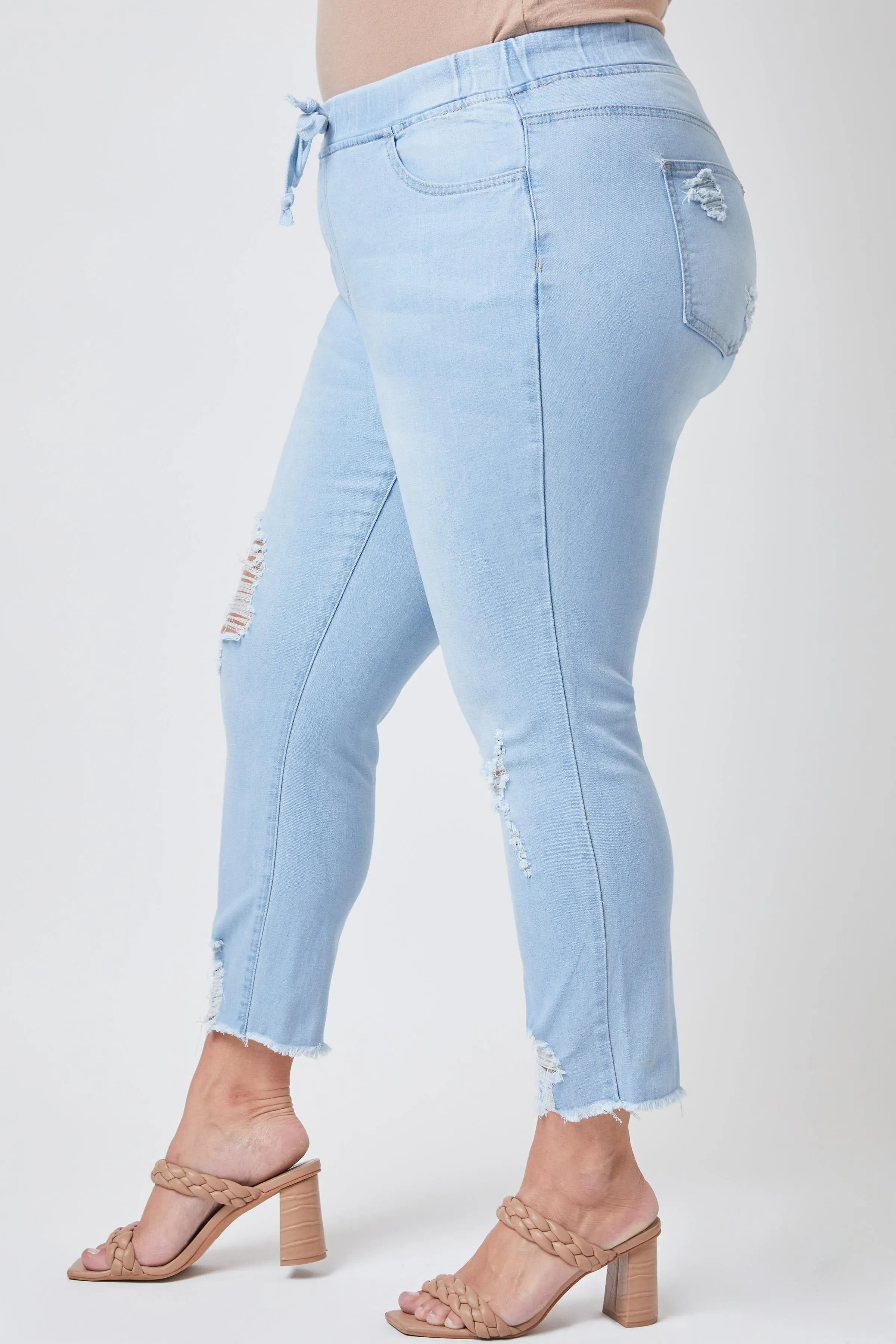 Plus Size Women's  Denim Ankle Jogger