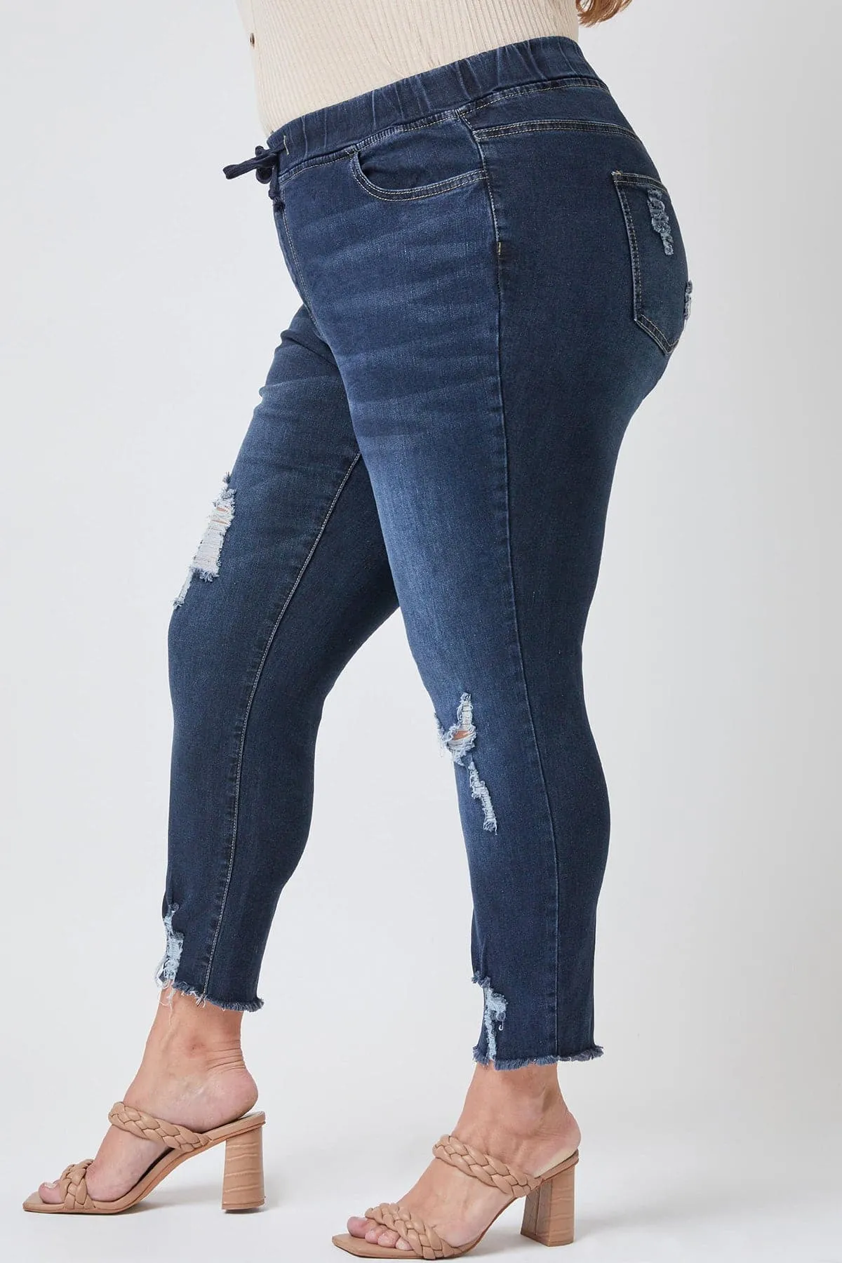 Plus Size Women's  Denim Ankle Jogger