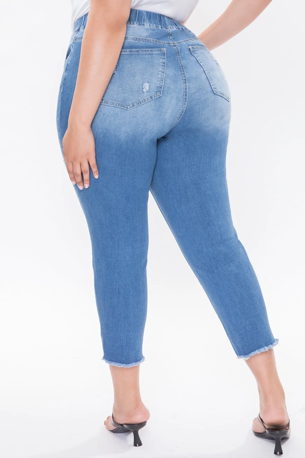 Plus Size Women's  Denim Ankle Jogger