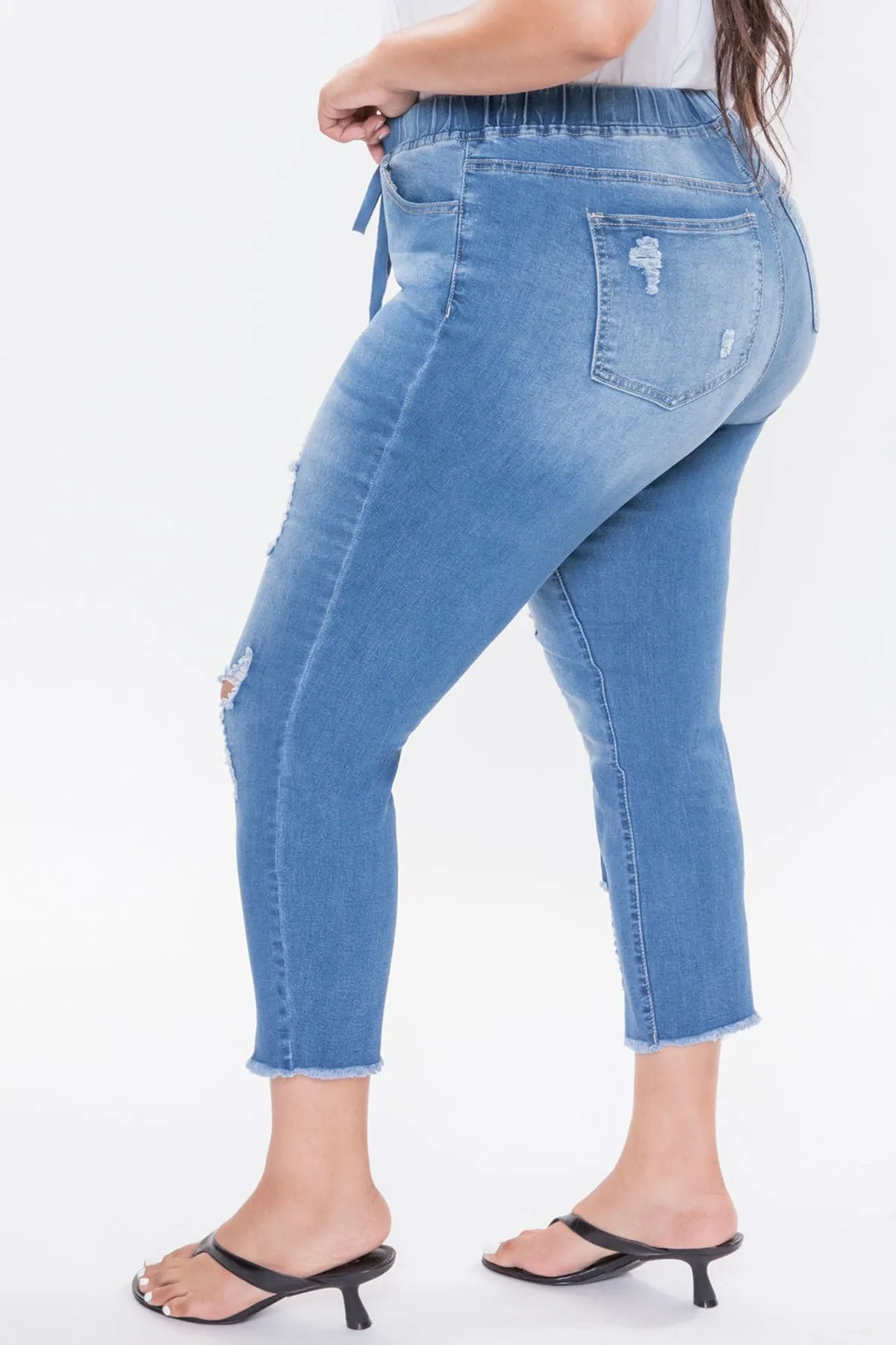 Plus Size Women's  Denim Ankle Jogger