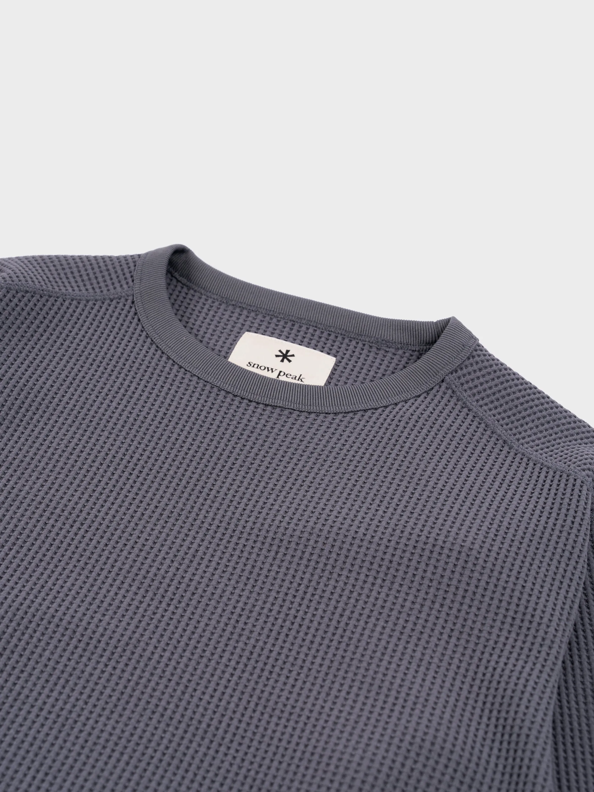 Snow Peak Dry Waffle LS T-Shirt - Grey