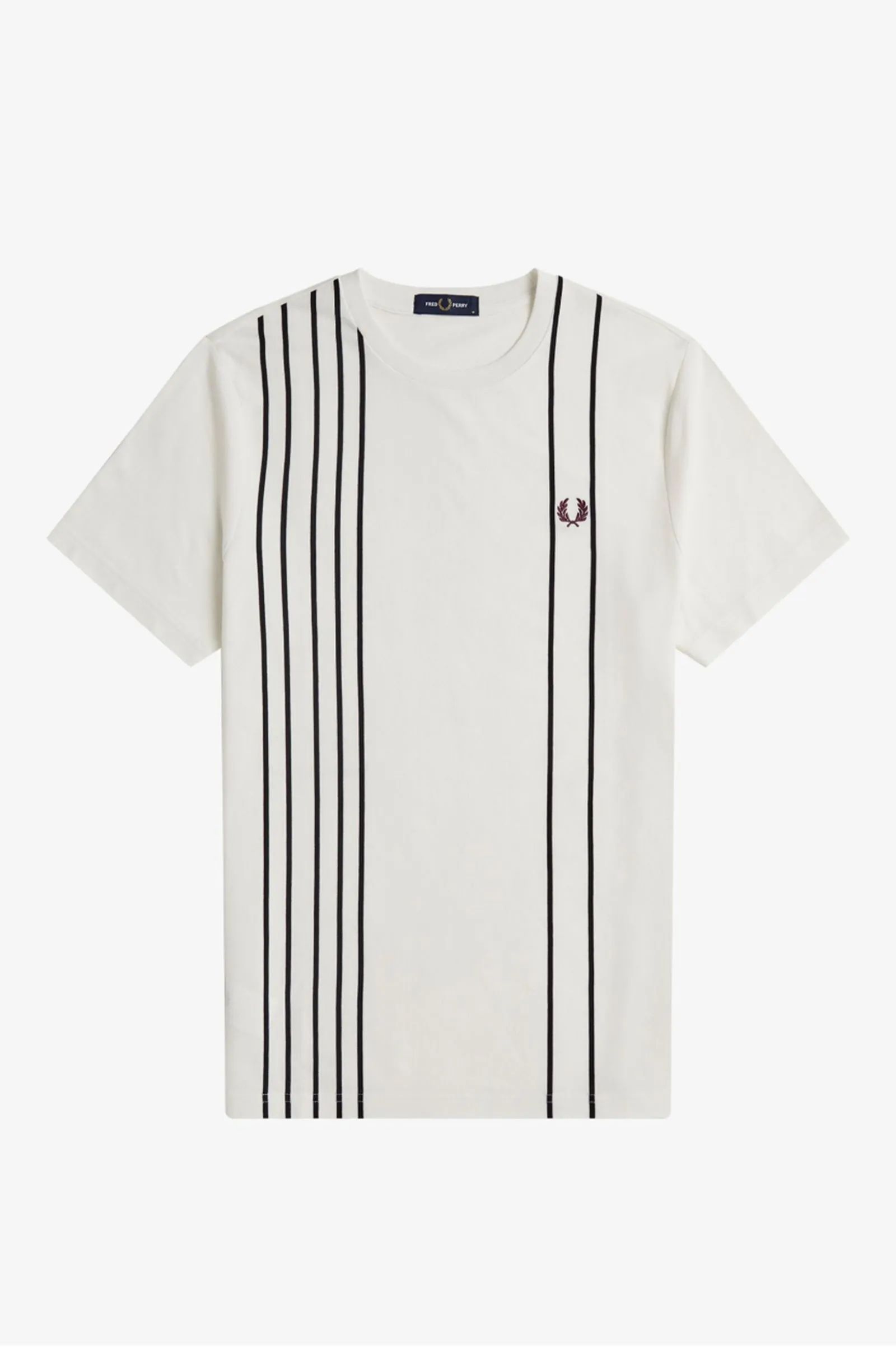 SNOW WHITE REFINED COTTON STRIPED T-SHIRT