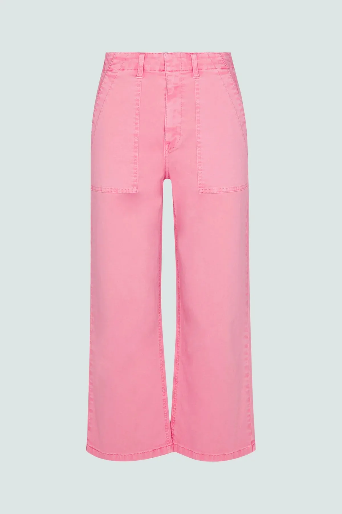 SOPHIA WIDE LEG UTILITY ANKLE PANT (PEONY PINK) - PISTOLA