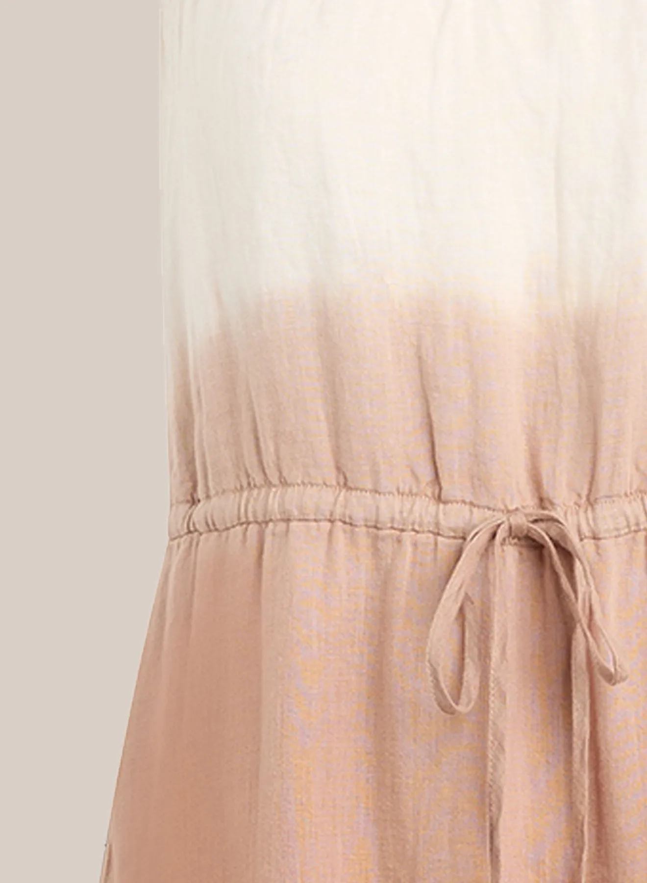 Strapless Linen Maxi Dress - Coconut Ombre Dye