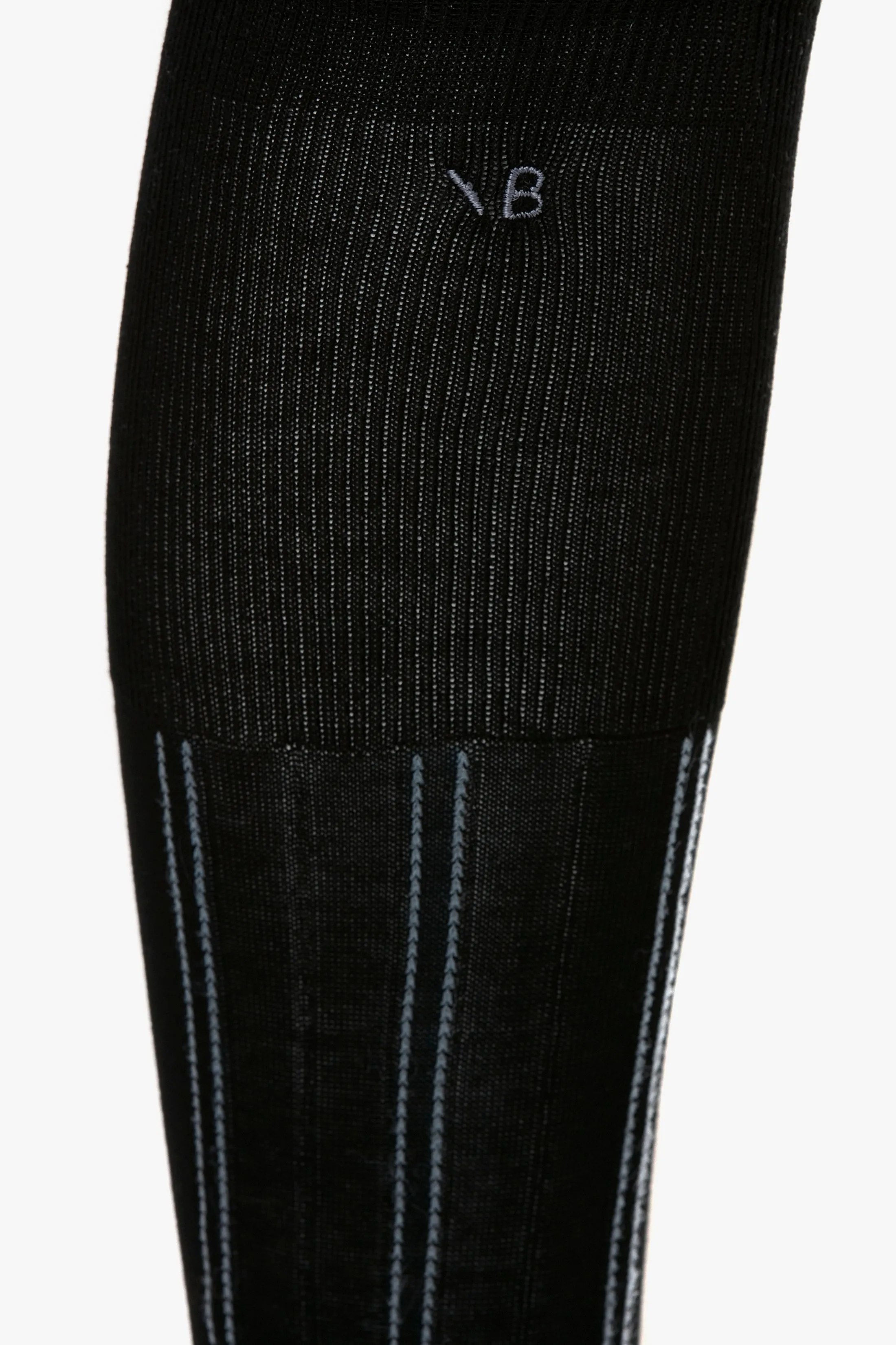 Superfine Rib Socks In Black