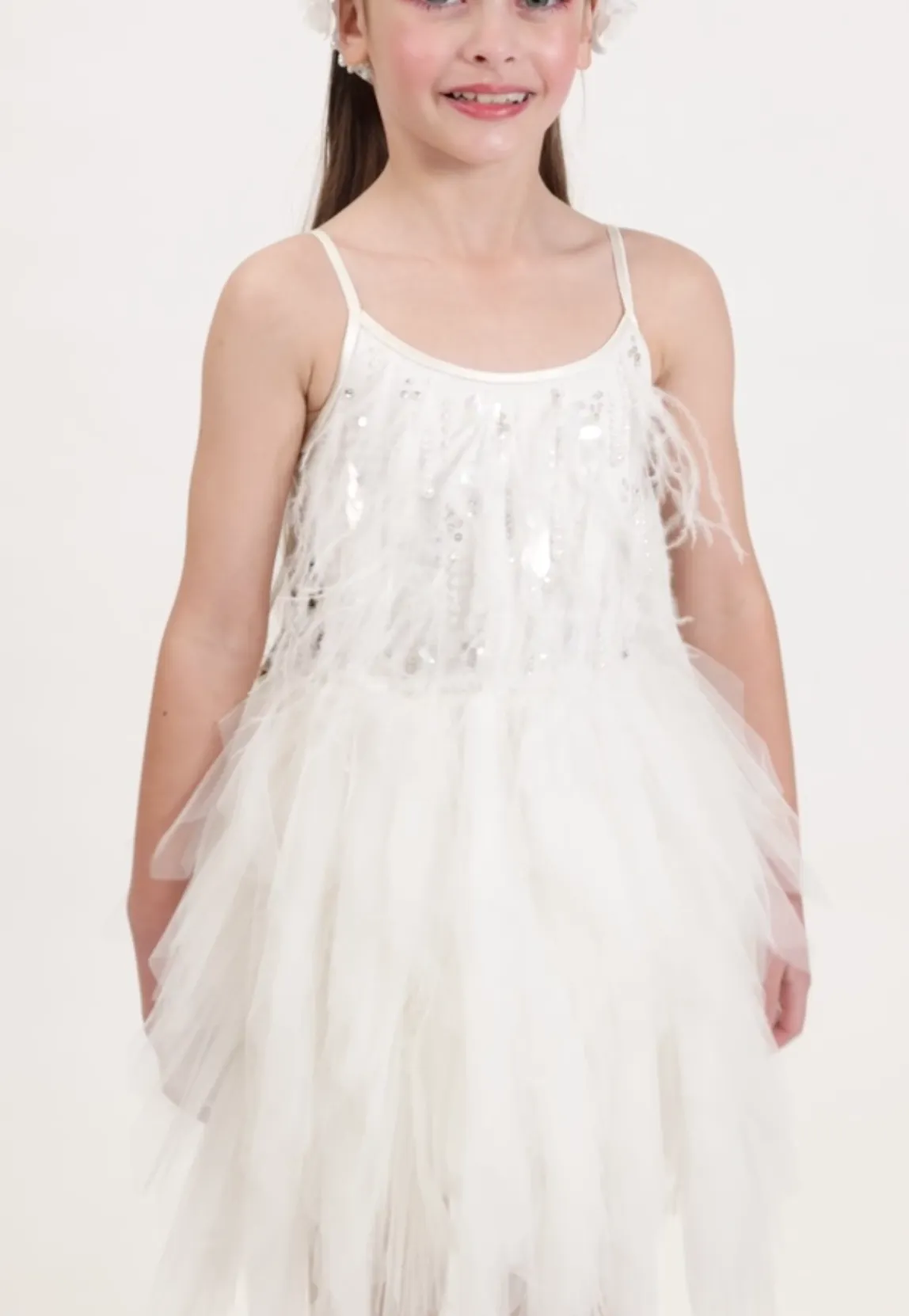 TUTU DU MONDE Jingle Belles Snow Angel Tutu Dress