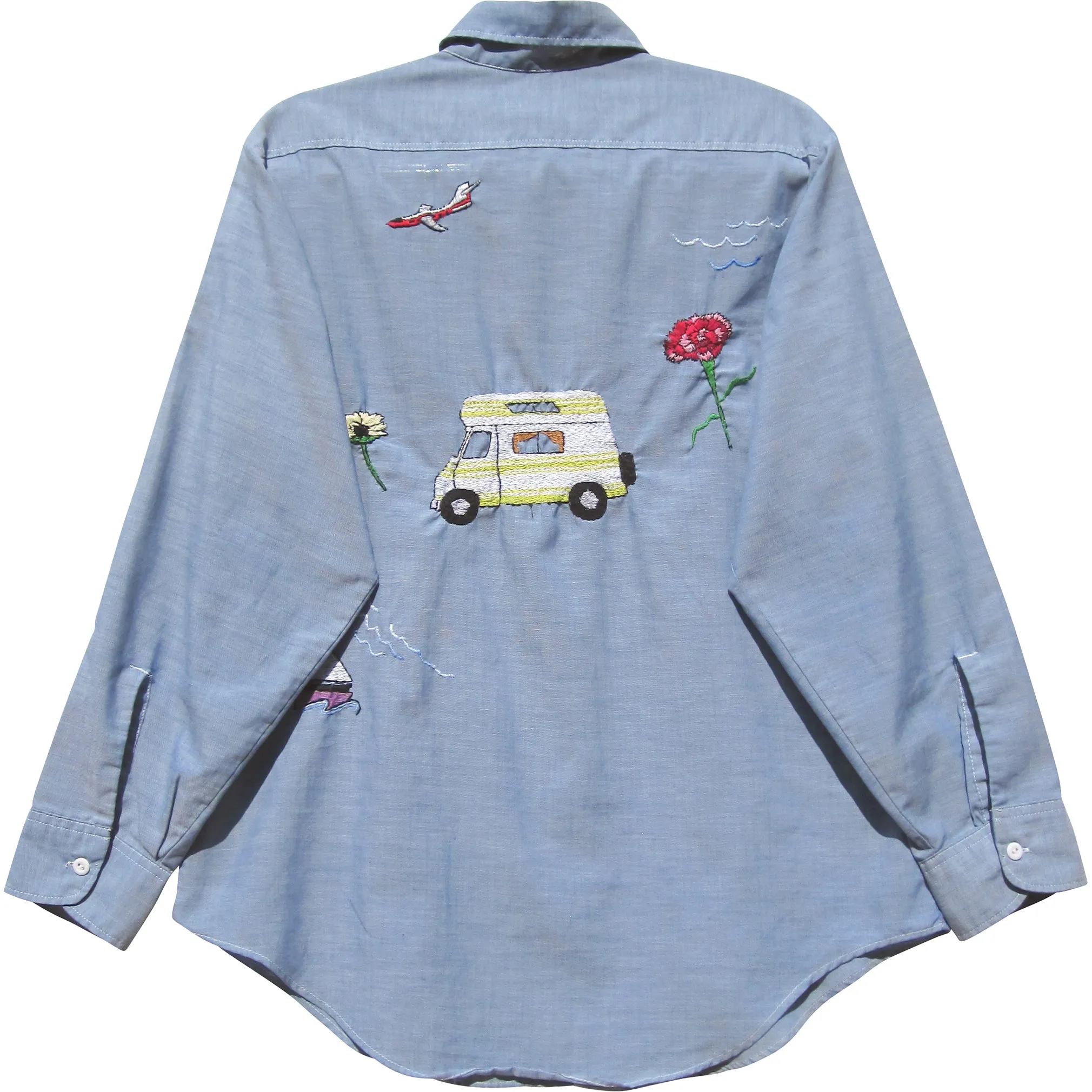 VINTAGE HAND EMBROIDERED WORK SHIRT