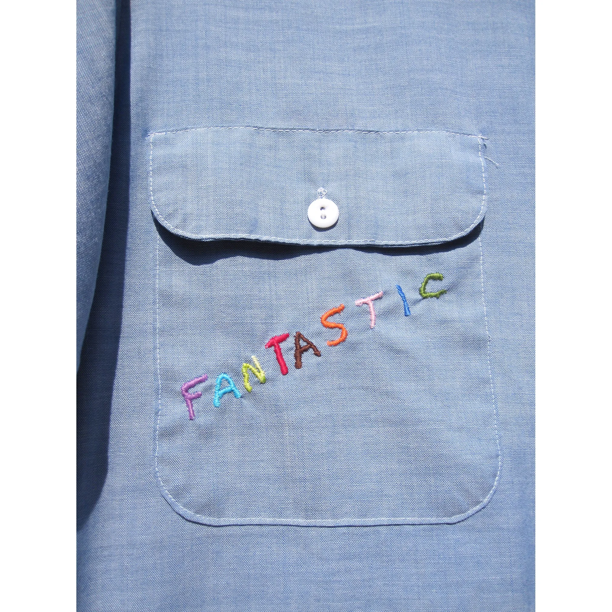 VINTAGE HAND EMBROIDERED WORK SHIRT