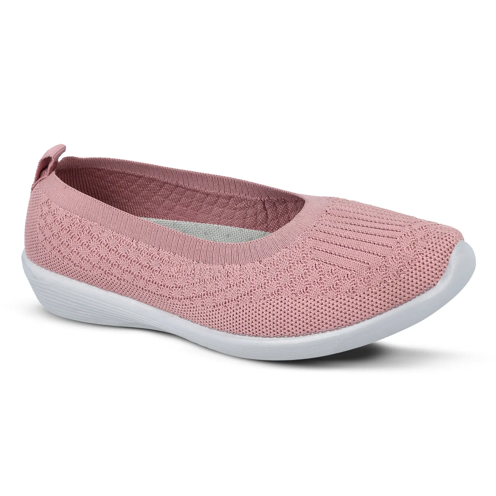 Walkaroo Go Womens Melange Belly Shoes - GY3418 Peach